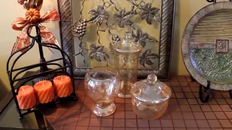 Fall in Love Series: Let's Decorate  A  Fall  Sofa Table Vignette!