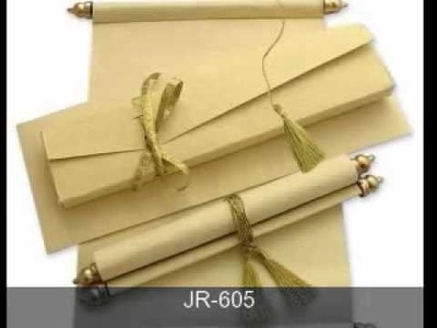 Handmade Scroll Invitation with Poucha and Envelope