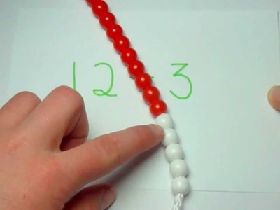 Handy Homework - Using a Number Bead String to make numbers, add and take away.
