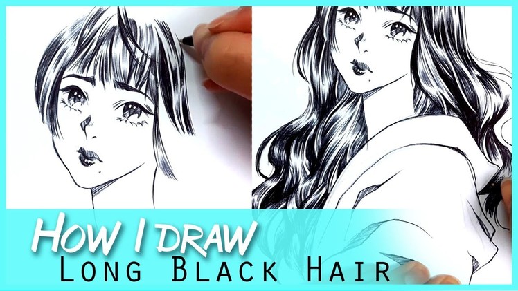 How I draw Black Hair [+ Normal Speed from Time to Time to follow]