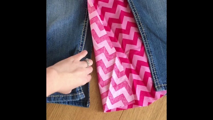 How to add fabric to your jean skirt