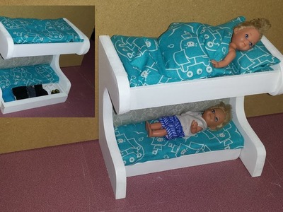 How to make a Doll Double Bed with Drawer
