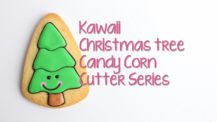 How to make a Kawaii Christmas Tree Cookie - Candy Corn Cutter Series
