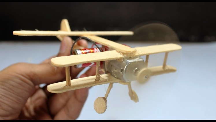 How to Make A Plane With DC Motor - Toy Wooden Plane DIY