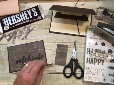 How to make a WOOD TEXTURES Man Card and Chocolate Gift Card Holder