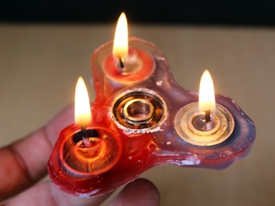 How To Make FIRE Candle FIDGET SPINNER - DIY Fidget Spinner Toy