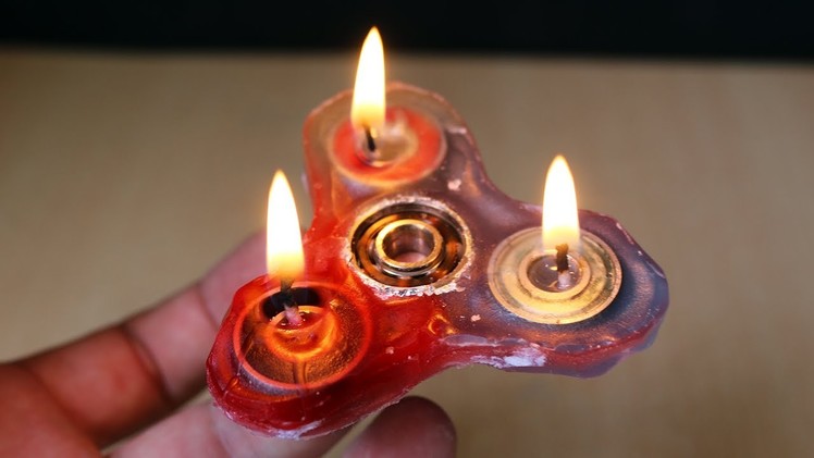 How To Make FIRE Candle FIDGET SPINNER - DIY Fidget Spinner Toy