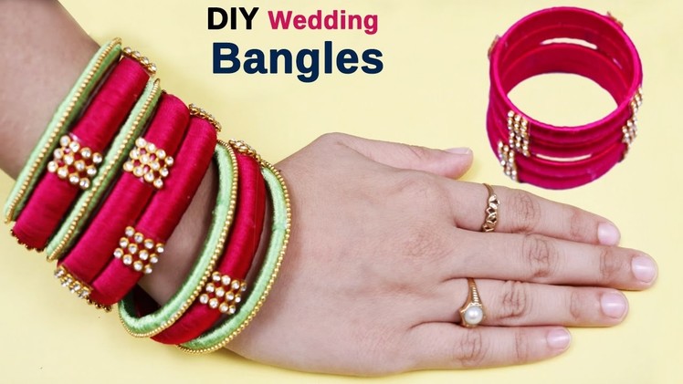 How to make Latest Silk thread bangles at home I Party wear bangles I bangle making video