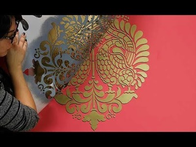 How to Paint a 3D Wall Stencil Design with Drop Shadow