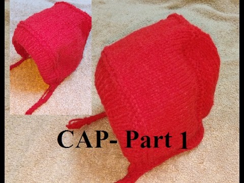 Knit Bonnet CAP for Kids हिंदी. बुनाई डिजाइन - 31 *Bonnet CAP- Part 1*