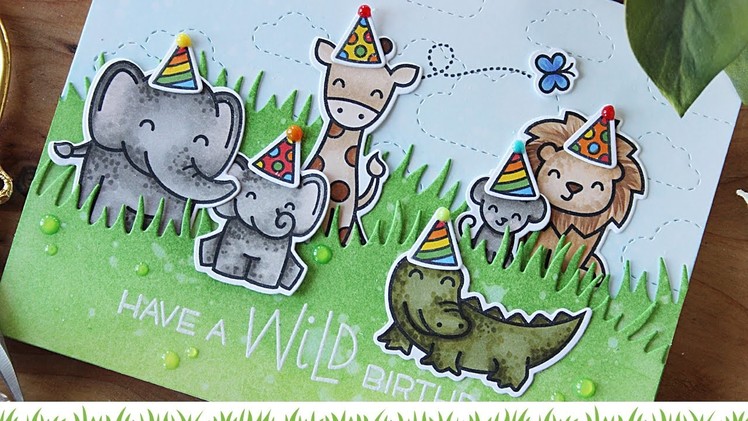 Lawn Fawn | Wild About You Birthday Card with Gift Card Holder