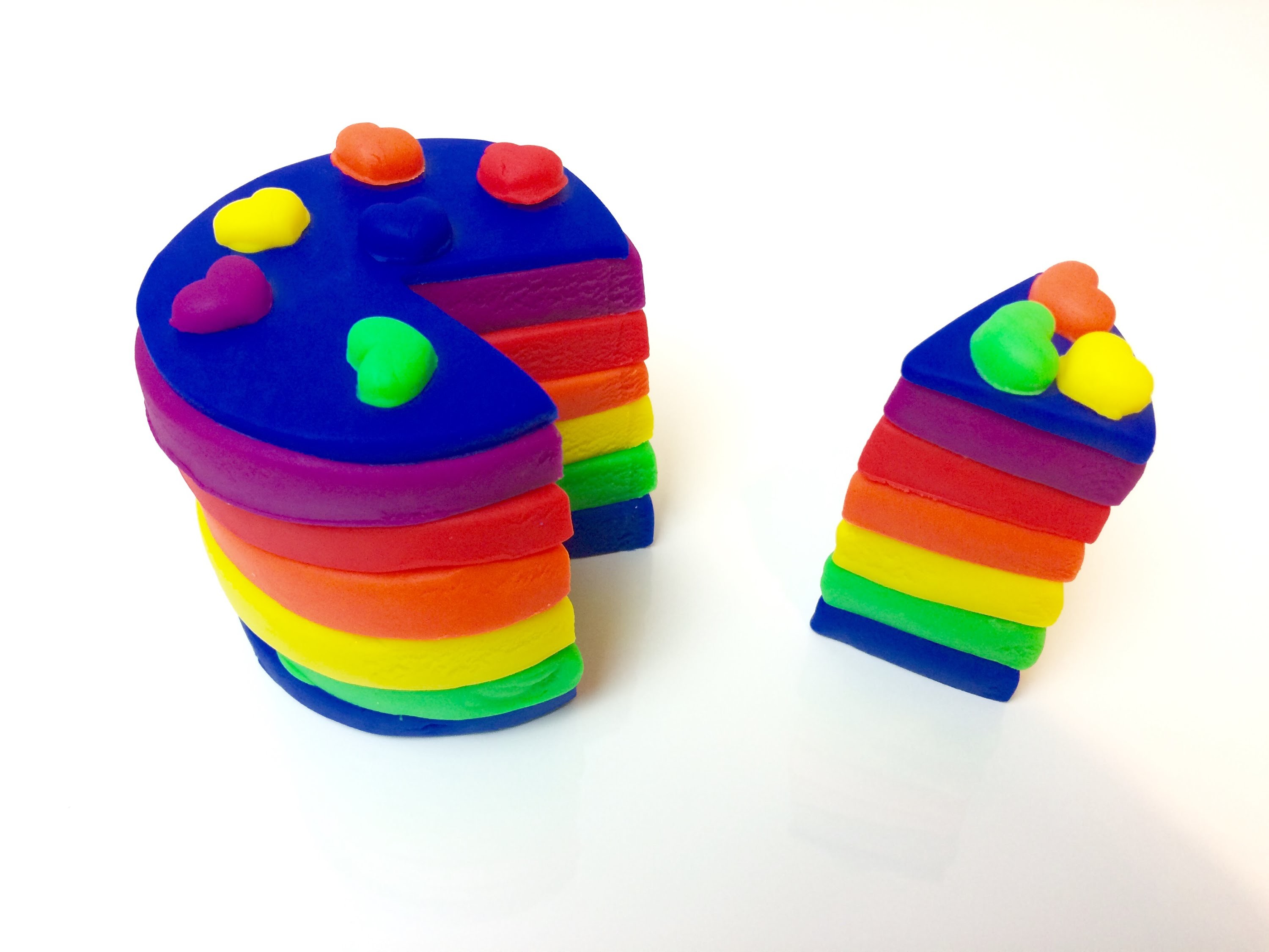 play doh rainbow cake