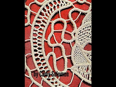 Macramè- punto ricamo foglie(4). Romanian point lace