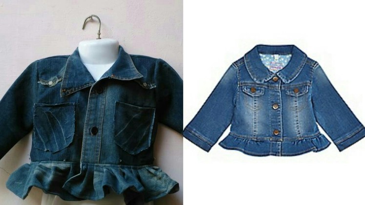 Making new design of baby jacket from old shirt easy tutorial