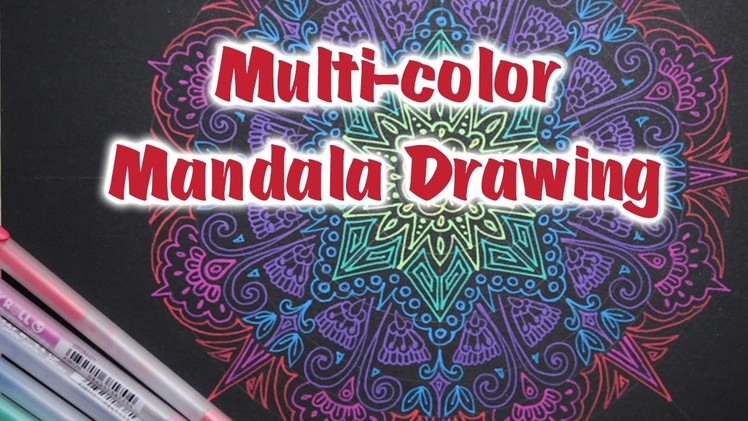Multi-color Mandala Art - Speed Drawing
