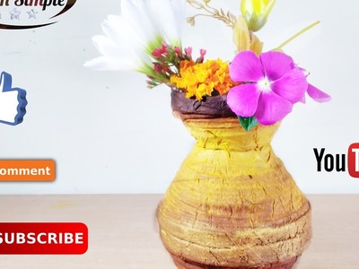 Newspaper flower vase
