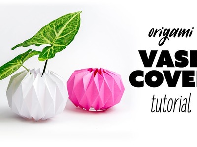 Origami Vase Cover Tutorial ♥︎ Accordion Origami ♥︎ Paper Kawaii
