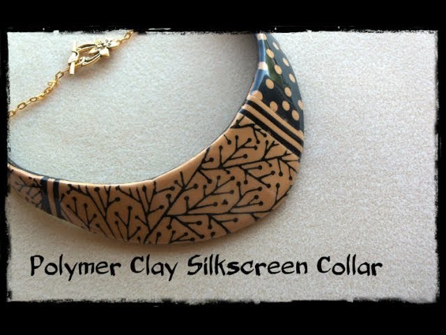 Polymer Clay Silkscreen Collar Part 1