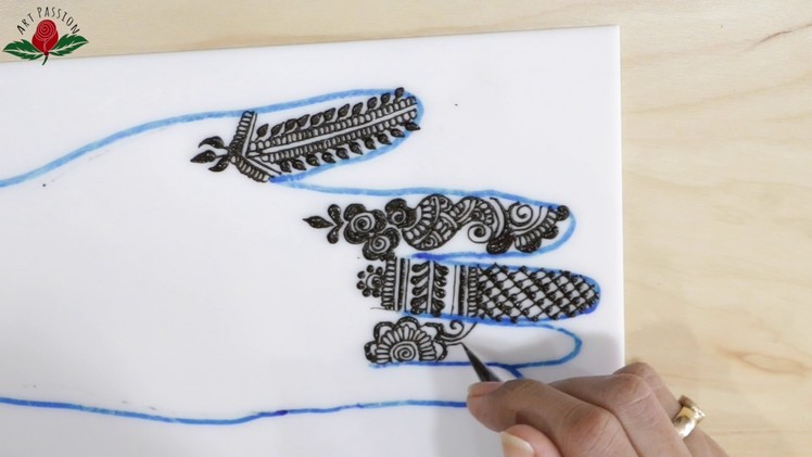 Simple mehendi chapter 48: finger's henna design ideas