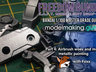 SKILL LEVEL 4: MG Freedom Gundam Ver. Wolf Part 4: More Metallics & Airbrush Woes