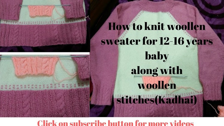 Sweater design for 12-16 years old baby boy.girl  |  Baby sweater ki Bunai