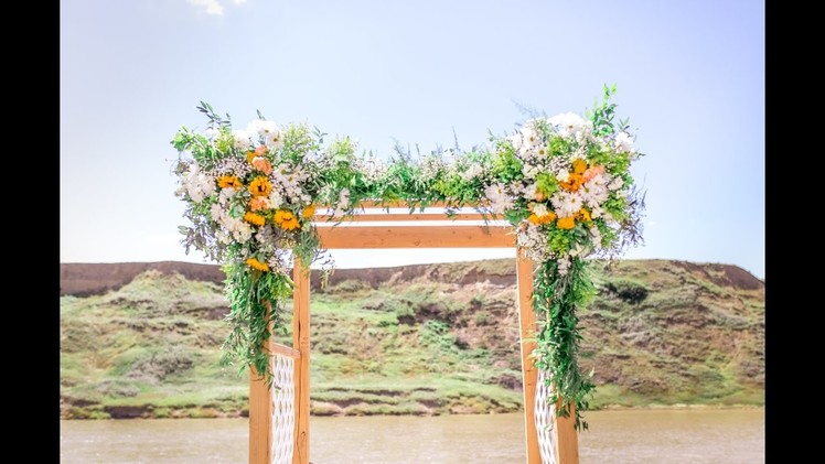 Time Lapse - River Wedding Arch Florals