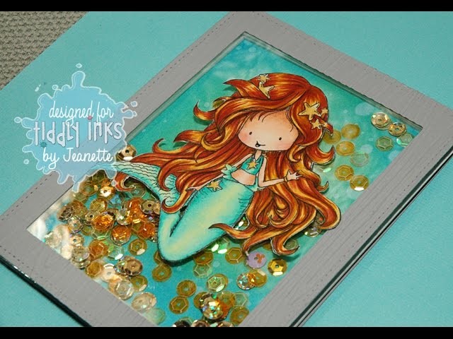 Wryn Mermaid Shaker Card