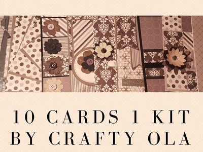 10 cards 1 kit . Crafty Ola's goody bag card kit