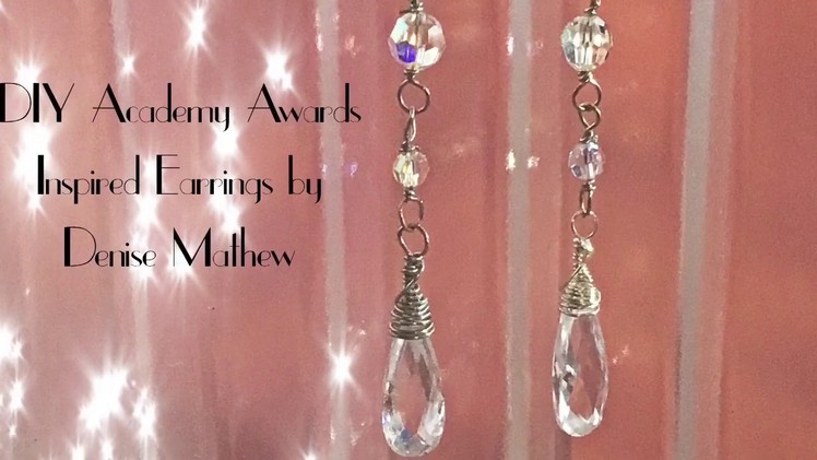 Academy Awards Inspired Dangle Crystal Earrings by Denise Mathew