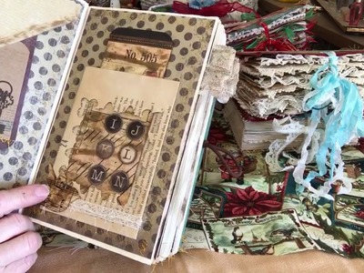 Altered Book Junk Journal using faux leather