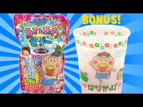 Awa Awa Bubble Jelly Grape Soda Drink! Japanese DIY Candy Kit BONUS video!