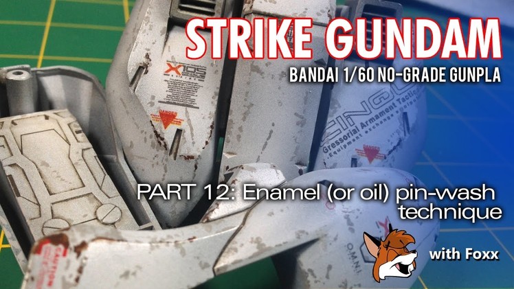 Bandai 1.60 Big Scale Real Detail Strike Gundam 12: Enamel (or oil) Pin Wash Method