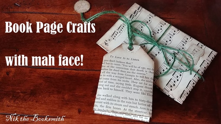 Book Page Crafts - Nik the Booksmith