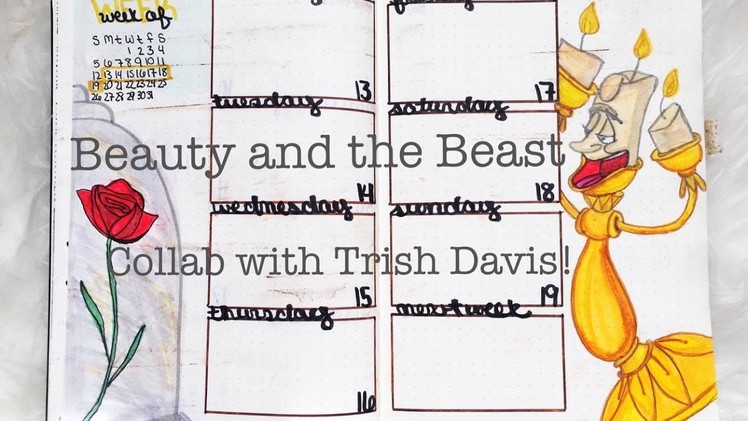 Bullet Journal 2017 | March Plan With Me | Beauty and the Beast