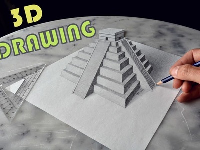 CHICHEN ITZA MEXICO 3D Speed Drawing