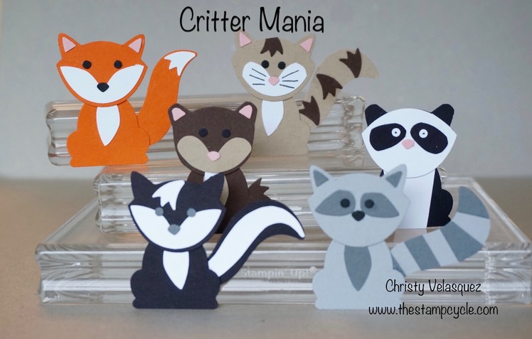 Critter Mania Using the Fox Builder Punch from Stampin Up! Episode #1 - Fox Critter
