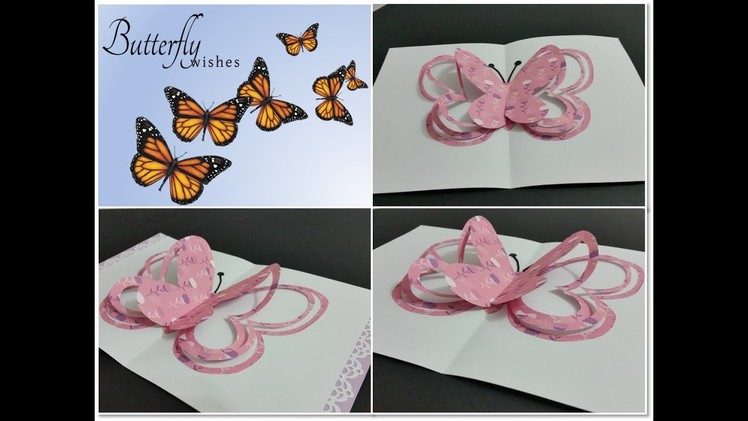DIY#8: How to make a Creative and Easy 3D Pop-up Spiral Butterfly Card