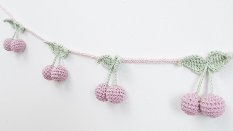 DIY : Instructions for crocheted vine with cherries by Søstrene Grene
