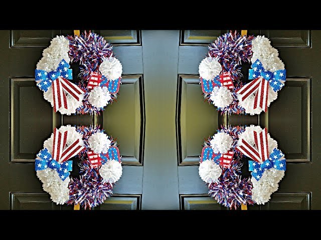 Dollar Tree DIY- 4th of July Wreath.