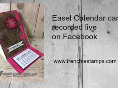 Easel Calendar Card from Facebook Live