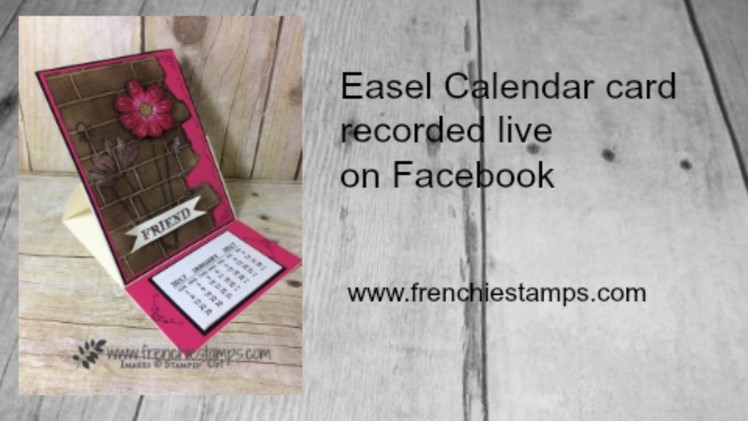 Easel Calendar Card from Facebook Live