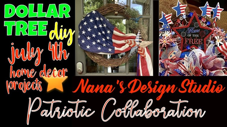 EASY DOLLAR TREE DIY for July 4th: Patriotic Wreath & Table Wreath - EZ Home Decor DIY
