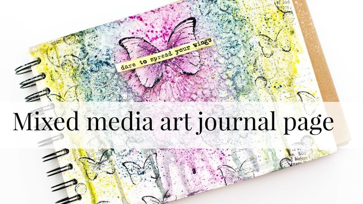 Easy Mixed media art journal page tutorial