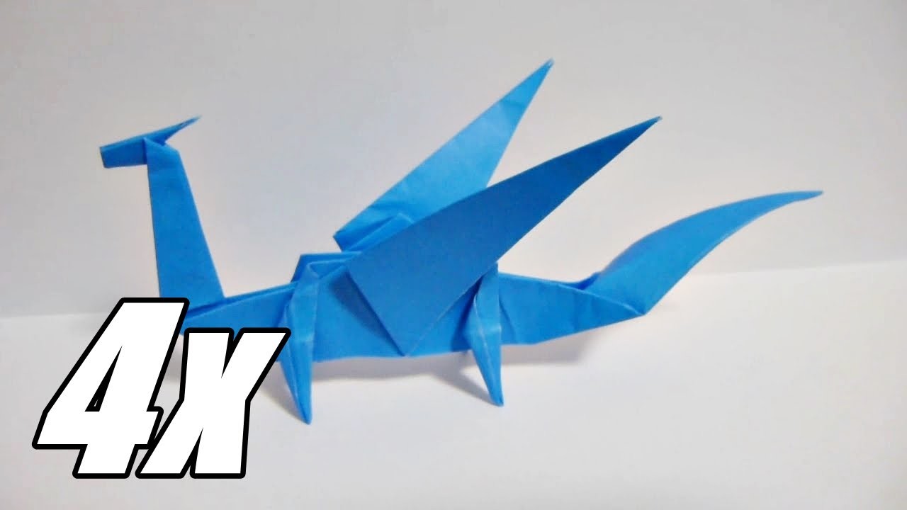 Easy Origami Dragon 折り紙 折り方 簡単なドラゴン Time Lapse タイムラプス