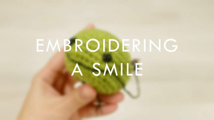 Embroidering a smile (right-handed) | Kristi Tullus