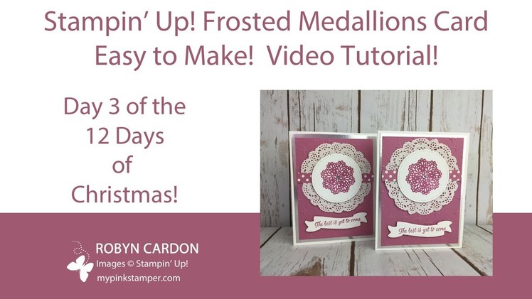 Episode 534 - Stampin' Up! Frosted Medallion Silver & Sugarplum Card
