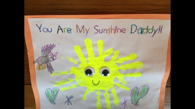 Father's Day Craft Sun Hand Print! Preschool.Kindergarten