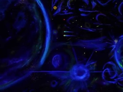 Fluorescent Galaxy Mural Painting (Time Lapse)