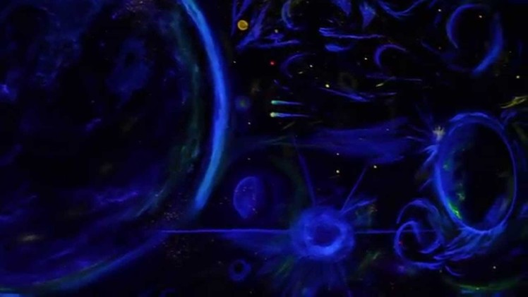 Fluorescent Galaxy Mural Painting (Time Lapse)