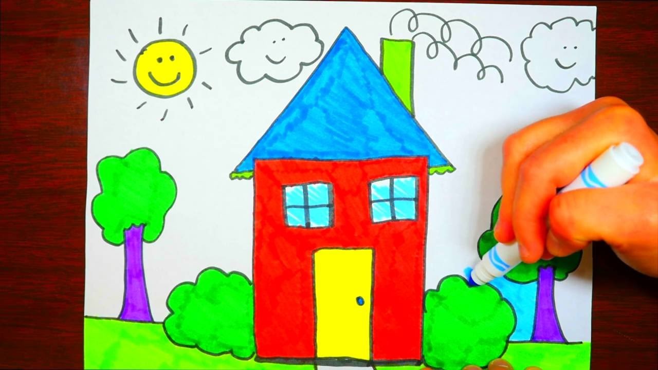 FOR KIDS: How To Draw A House